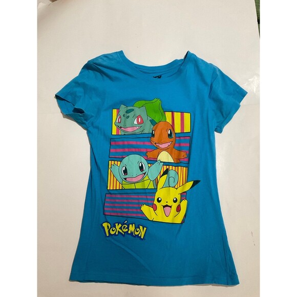 Mighty Fine blue Pokemon tshirt junior size M - Picture 1 of 4